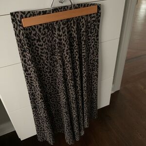 CHICOS Animal Print Midi Skirt